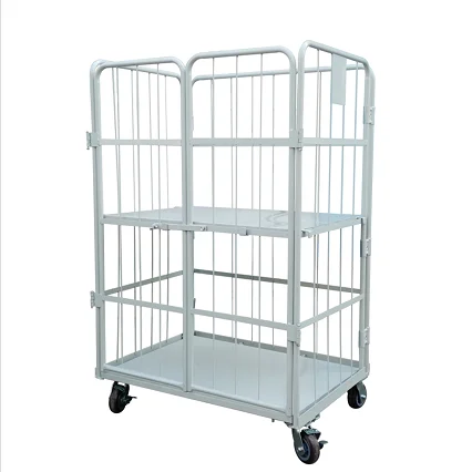 Wholesale preferential price metal mesh heavy duty table cage roller car