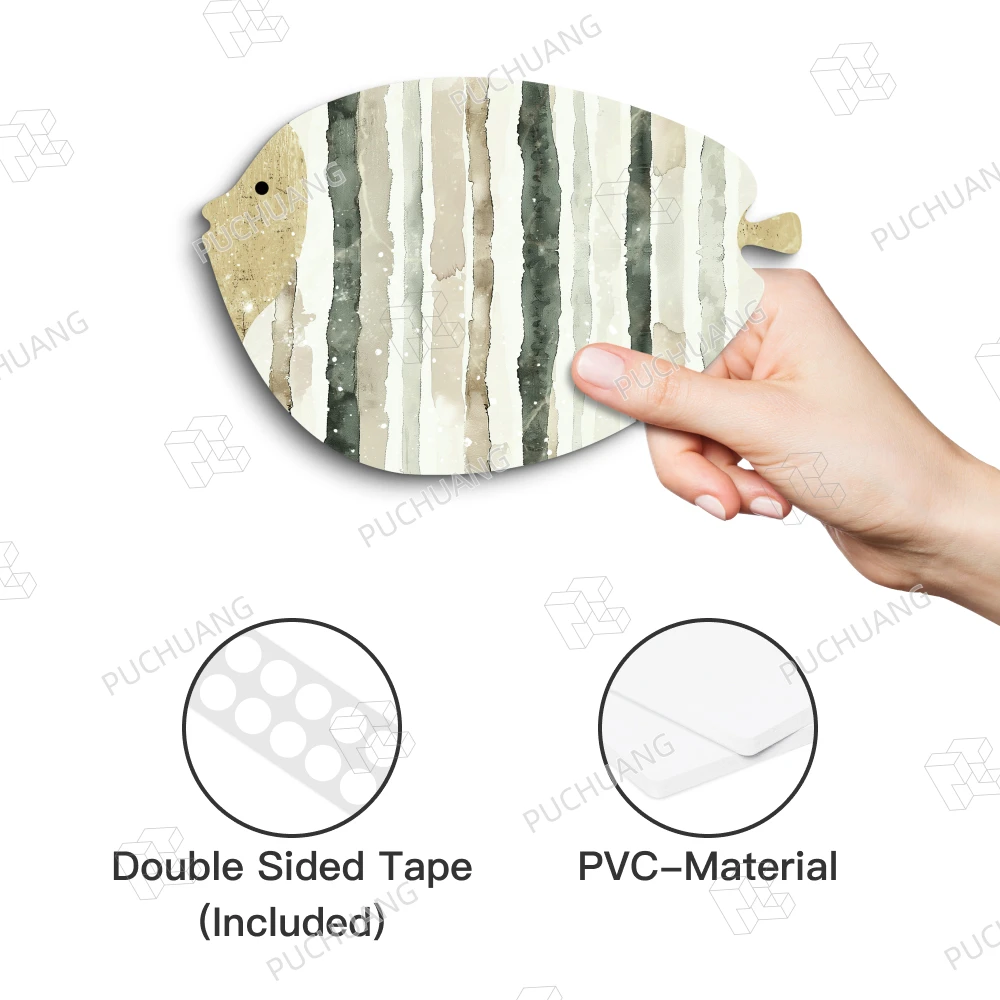 Wholesale Ocean Life PVC Fish Set Perfect for Coastal Wall Decor 4-Piece Wall Art Coastal Breeze Ocean-Themed Decor