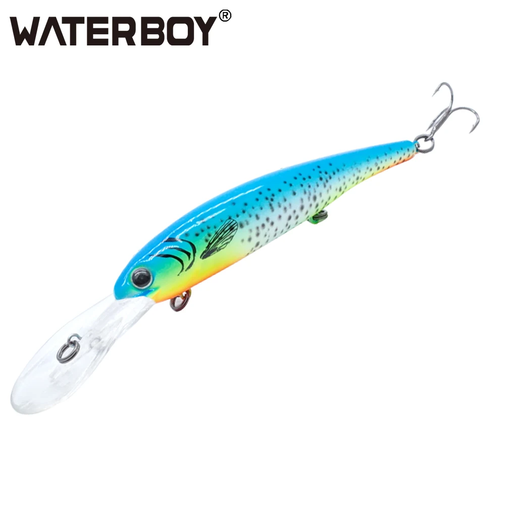 WATERBOY Long Lip Plastic Fishing Hard Lure 12cm 20g Pesca Isca Artificial Fish Minnow Lure Swim Bait