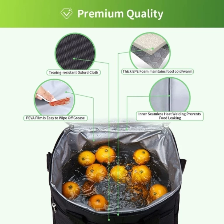 WeaveWin hot sale eco friendly reusable custom cooler bag  lunch box insulated lunch bag large cooler