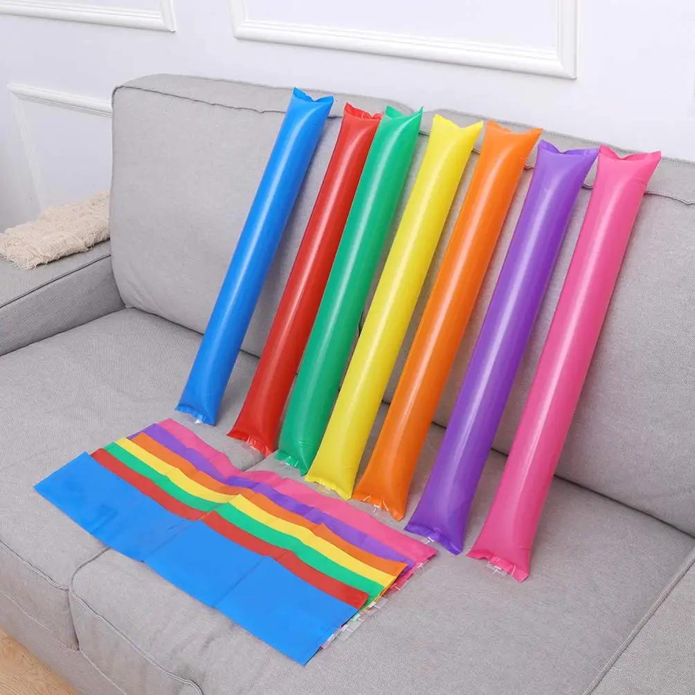 Custom Cheering Stick Balloons Bang Inflatable Sticks Thunder Red Blue Cheer Inflatable Stick Toys