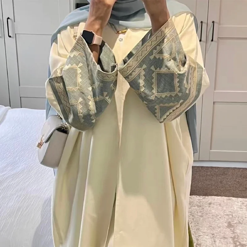 Clothes Women Abaya Women Muslim Dress 2024 Fashion Embroidered Dubai Turkish Elegant Cardigan Abaya Long Dresses Women Muslim