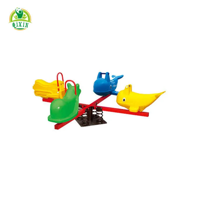 4 Seater Fish Seesaw Spring Seesaw QX-11084A/ Kids Seesaw Outdoor/ Seesaw Plastic Seat