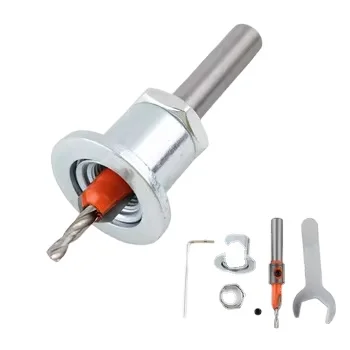 2.8-3.5mmx8mm HSS Countersink Drill Bit Adjustable Depth Limiter Alloy Bit for Woodworking Router Milling Cutter Screw Extractor