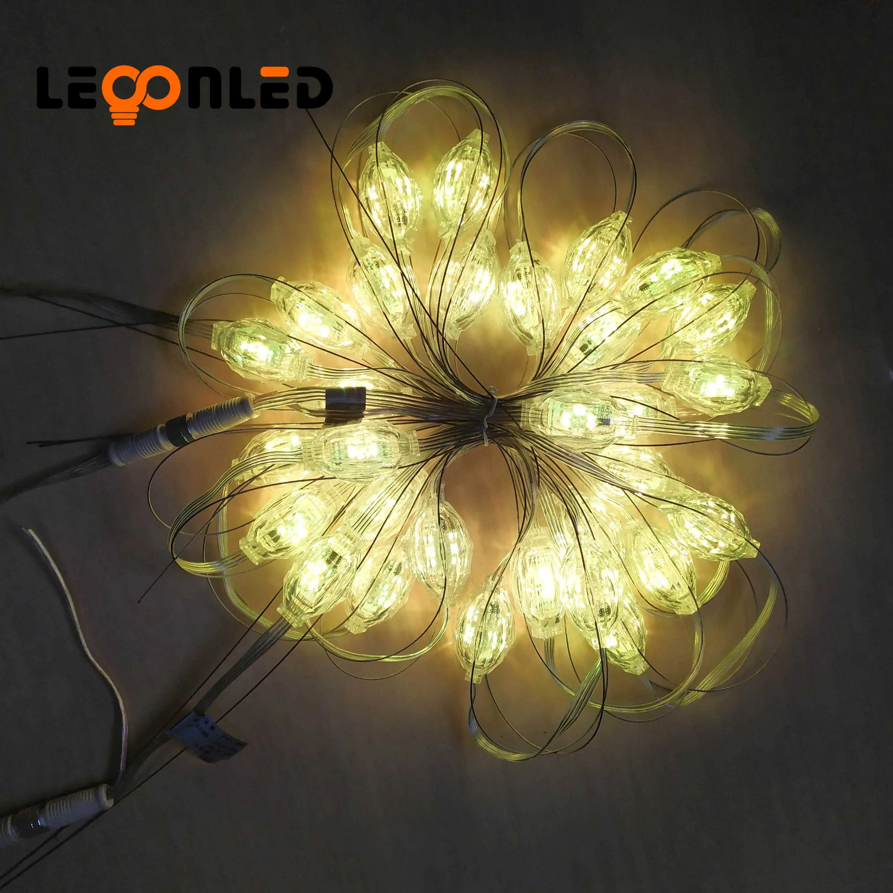 2024 Popular 360Degree Design Full Color LED 3D Pixel Ball Light Strings for Indoor Lighting Decor DMX512