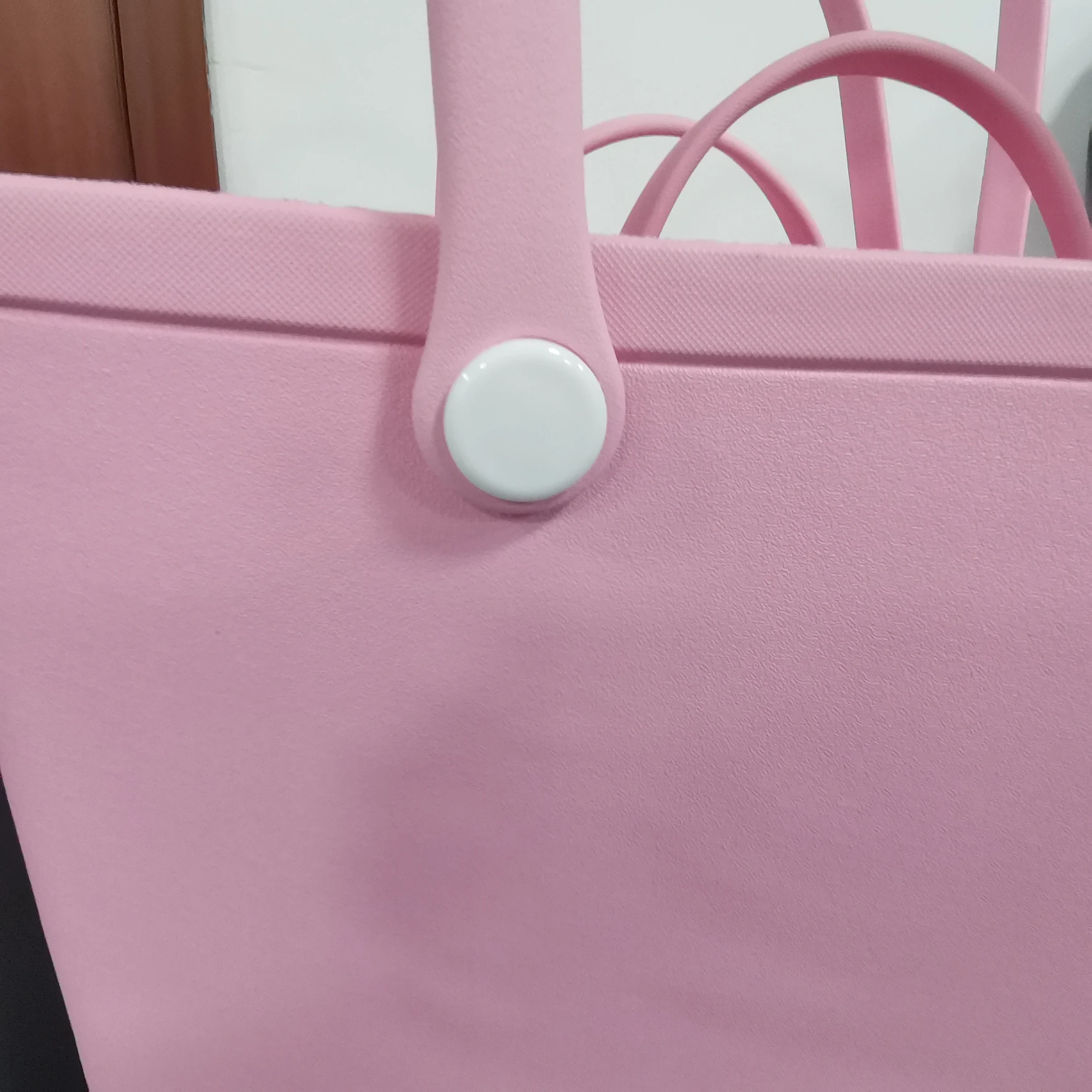 Huayi Simple Modern Beach Bag Rubber Tote | Waterproof Large Tote Bag with Zipper Pocket for Beach, Pool Boat,