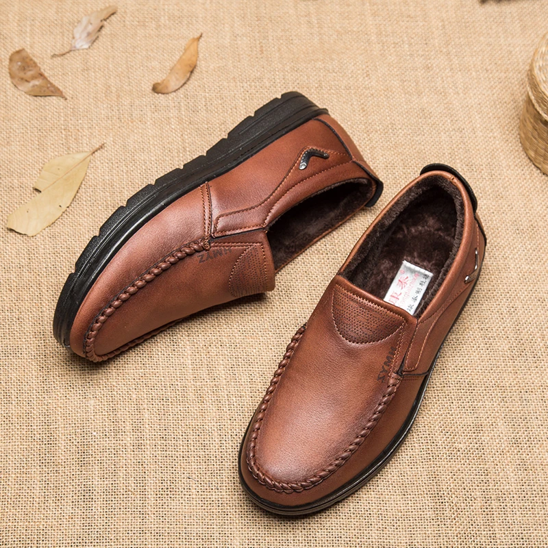 1728 Cheap Men loafer shoes leather slip on moccasin driving shoes