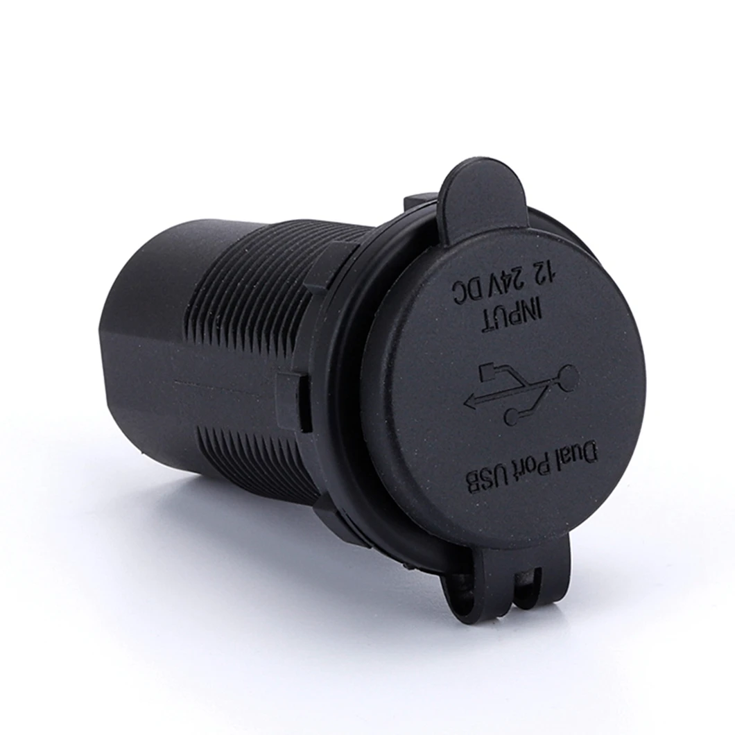 QC4.0+QC3.0 Double USB Car Charger Fast Charger Caravan Yacht Universal Modification Power Socket Car Charger USB Socket
