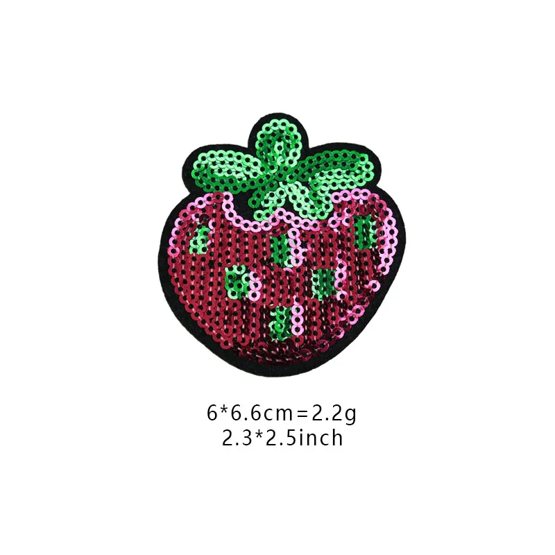 Custom Fruit Banana Sequin Iron On Patches Embroidered Sew-On Patches For Clothing