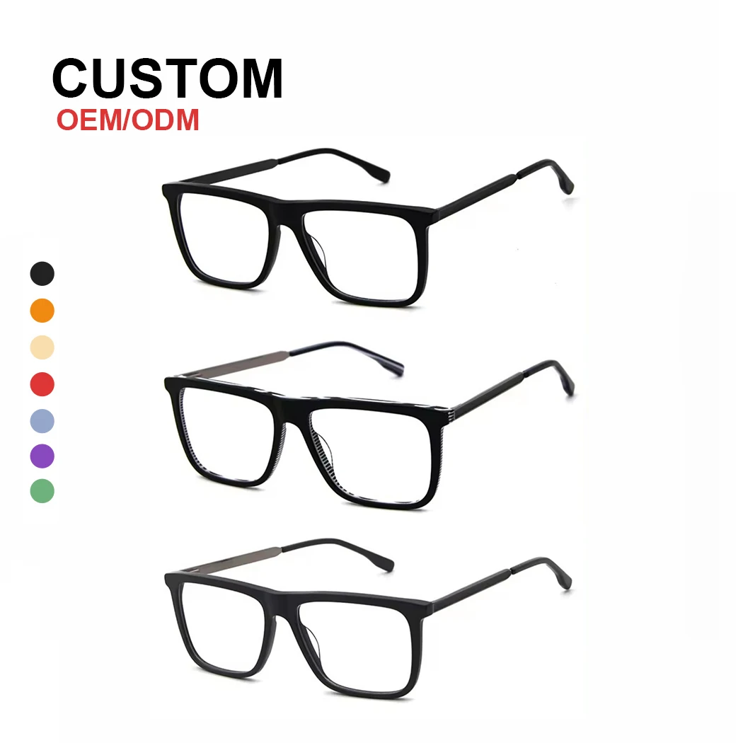 Новая модель квадратных оптических очков, ацетатные роскошные очки, мужские очки