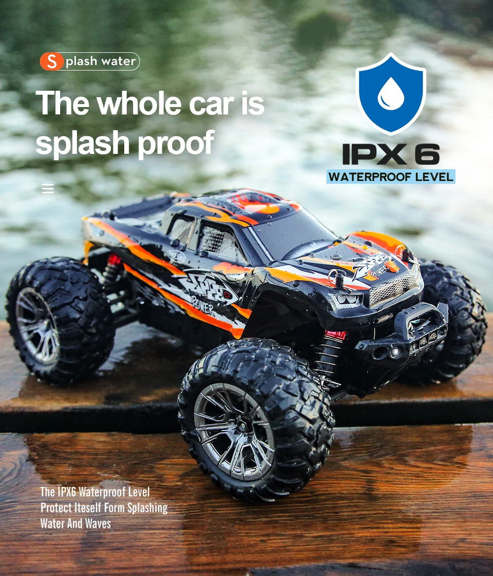 Popular HOSHI N416 High Speed RC Car 1/16 100M Remote Control Distance Brushed Motor 33KM/h Innovative Modular Battery RC Truck