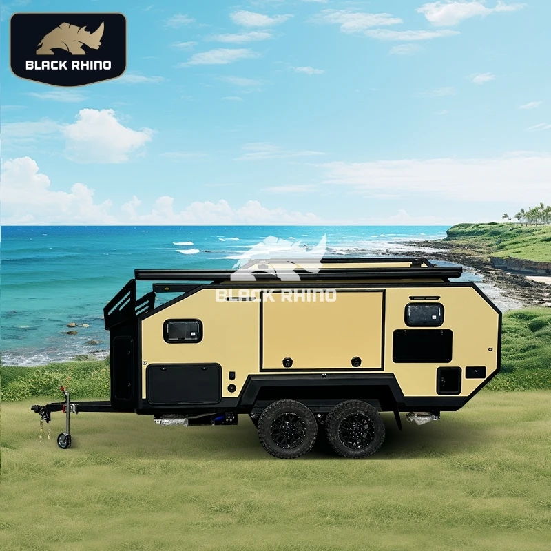OTR Led Camper Trailer Big Travel Camping Trailer Australia Trailer Van with Accessories