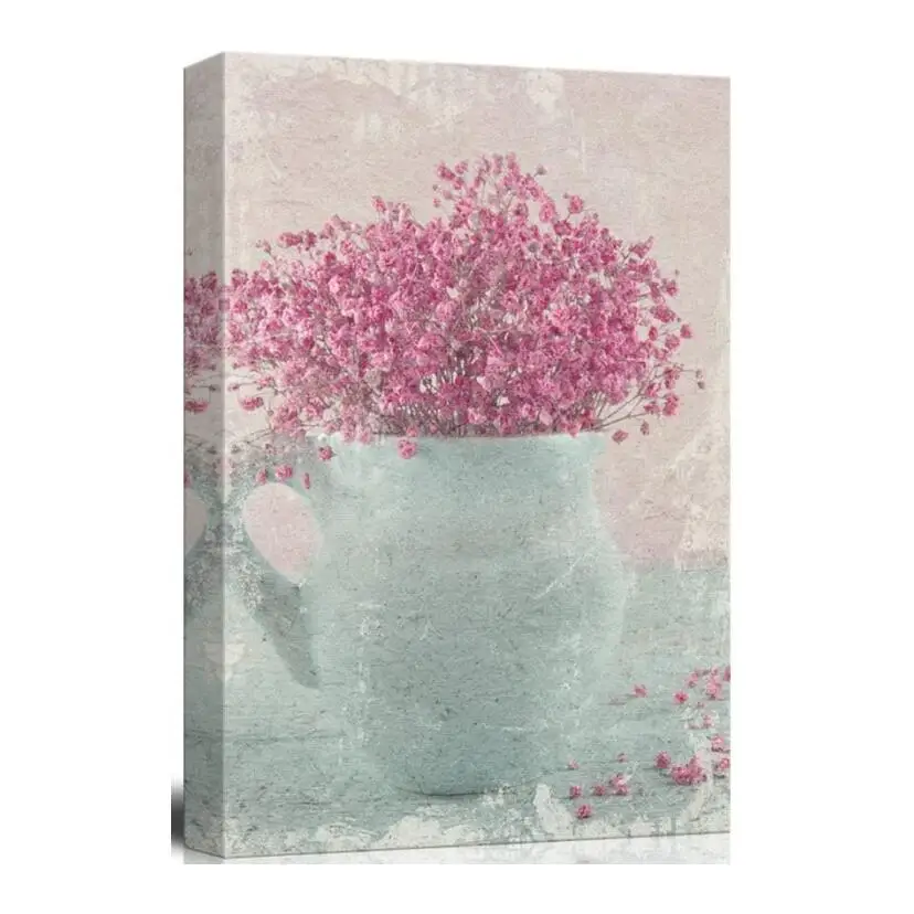 spring floral canvas printing big large flower acrylic oil canvas painting pictures for living room wall decoration