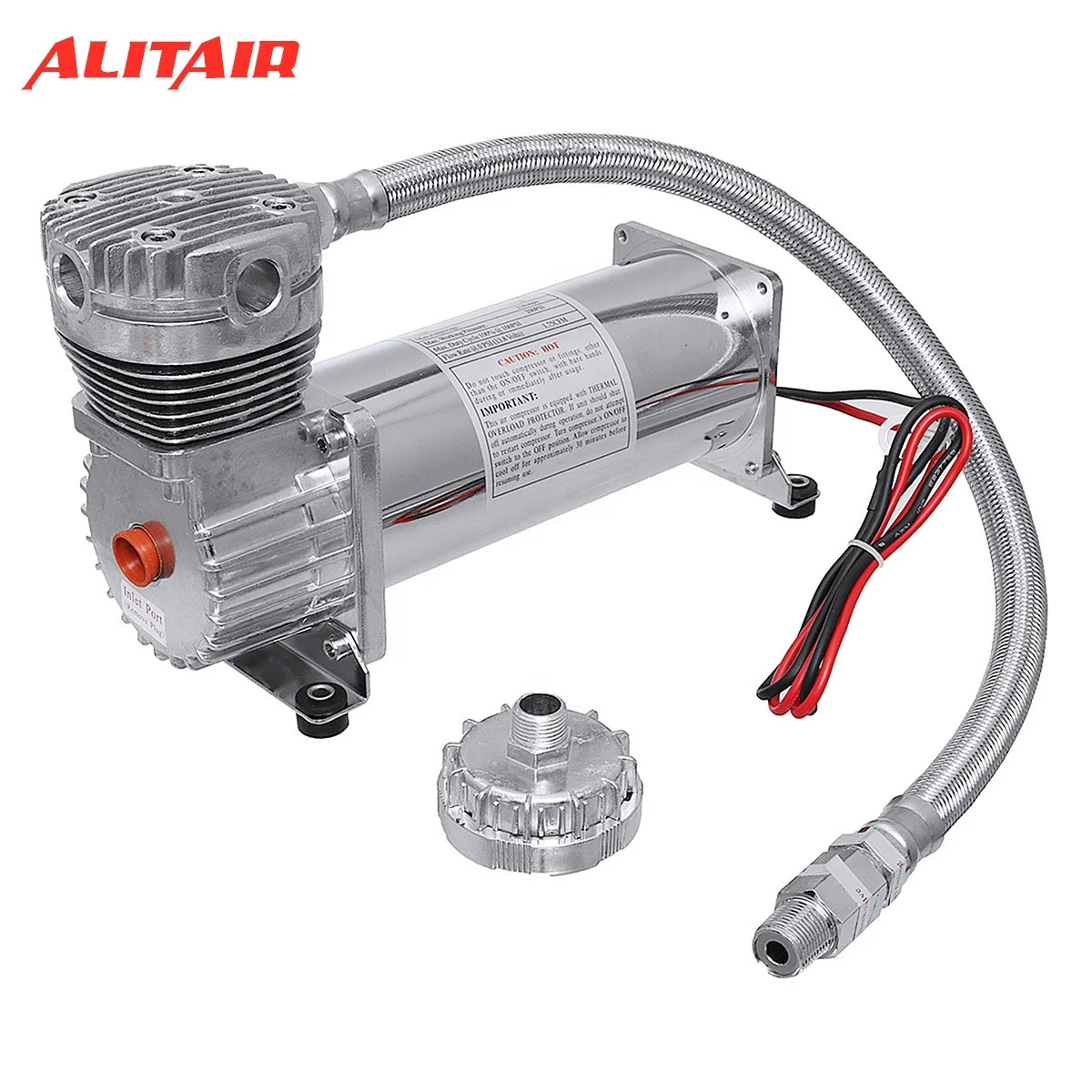 480C DC12V Air Compressor Chrome For Air Horn Or Bag Suspension Air Pump