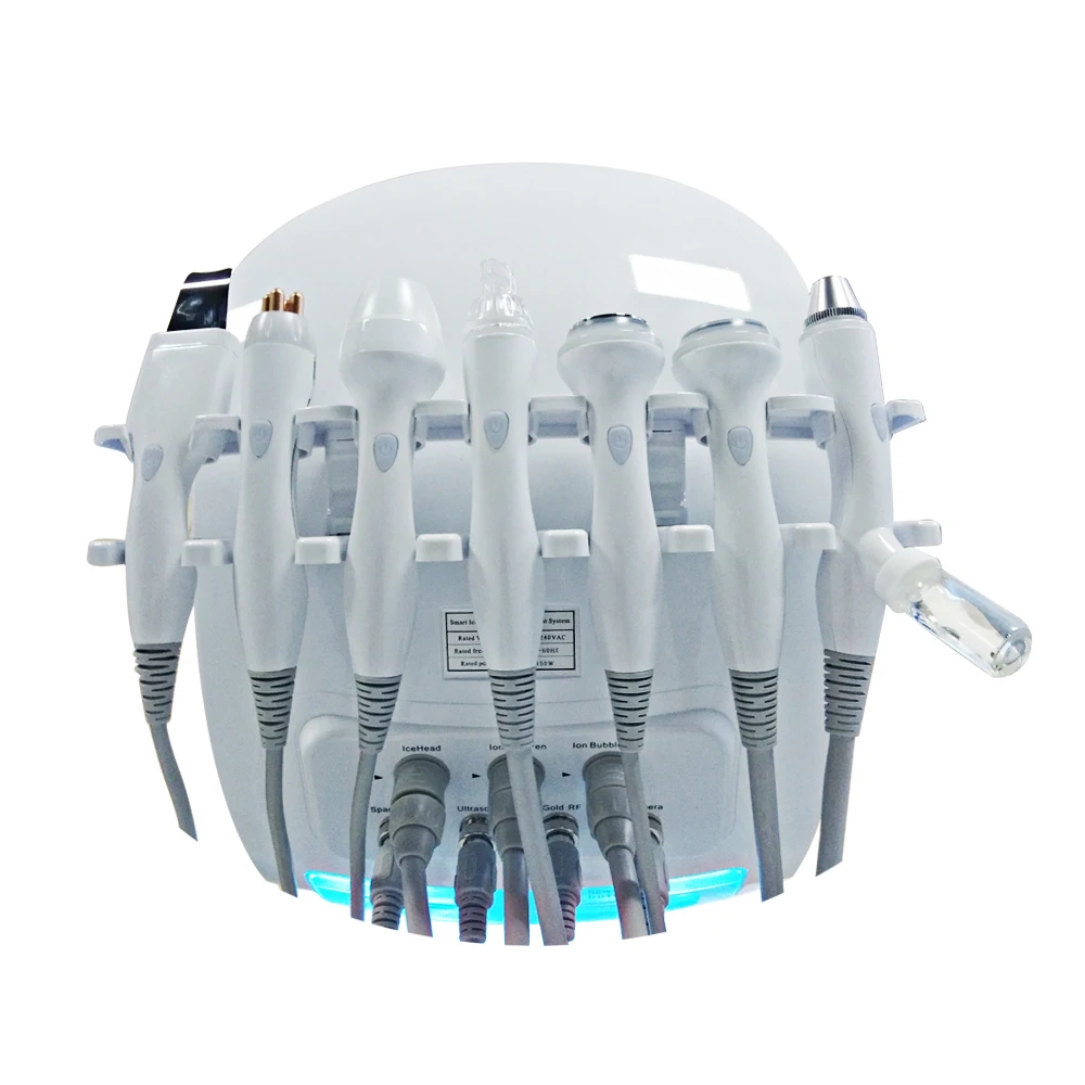 QTS Hydra Skin Care 7 in 1 Intelligent Ice RF Oxygen Jet Water Peeling oxygen microdermabrasion machine facial hydro