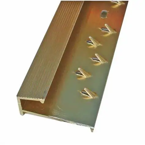 Aluminum Alloy Edging Edge Tile Strip Trims Bright Gold Surface Cant Transition Square Skirting Board