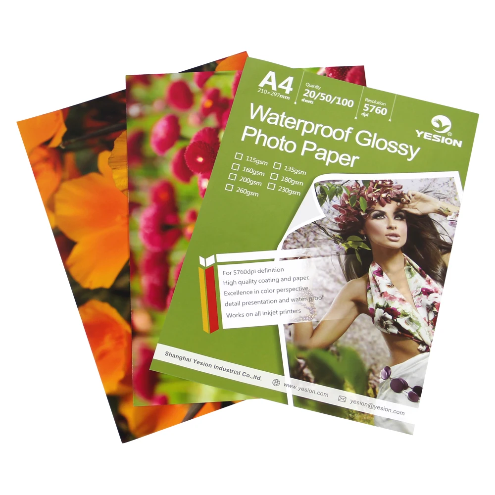 Professional Wholesale Manufacturer of Photo Paper Factory Sales Full Color High Glossy Premium Bright White Inkjet Paper Glossy