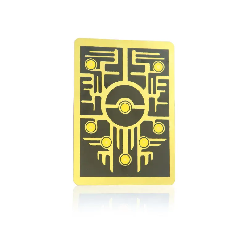 Personalization Design Luxury Printing Black Gold Magic Metal Playing Cards Cute Anima Customized Metal Game Cards
