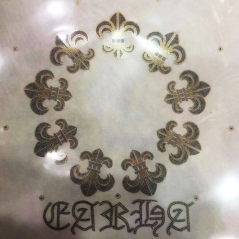 Custom Modern Style Patch Hot Fix Adhesive Heat Transfer Printing Sustainable PET Colorful Sequin Trimming Sticker For Garment