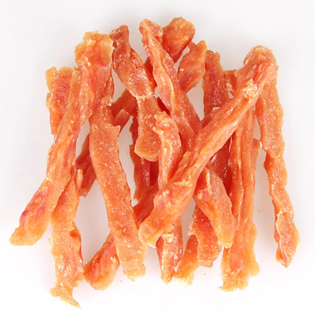 Screwed Chicken Slice OEM ODM Pet Snack Chicken Jerky Cat Dog Treats Best Seller Pet Snacks 100% pet food snacks company