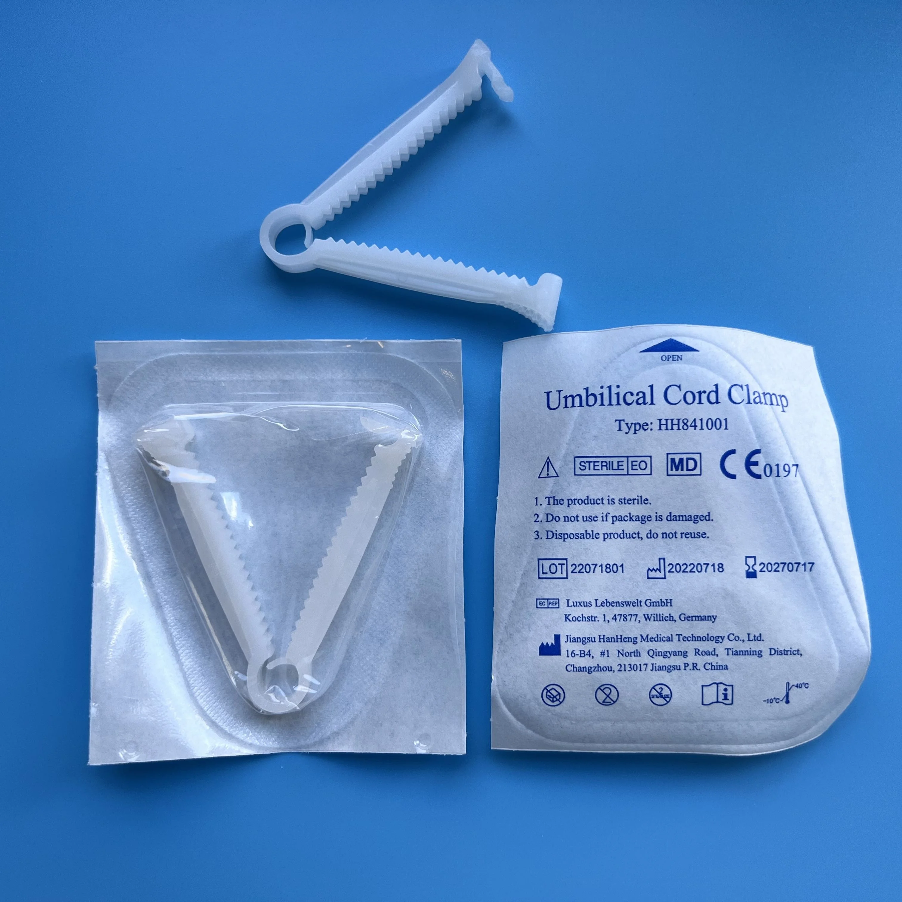 hight quality Disposable obstetrics standard umbilical cord ombilicale clamp ISO13485/CE 0197-newborn 2000pcs 5 Years