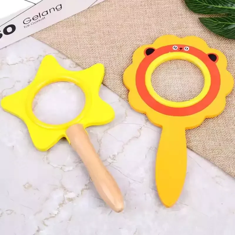 New Children Creative Wooden Science Toy Novelty Science Magnifying Glass Educational Wooden Toy