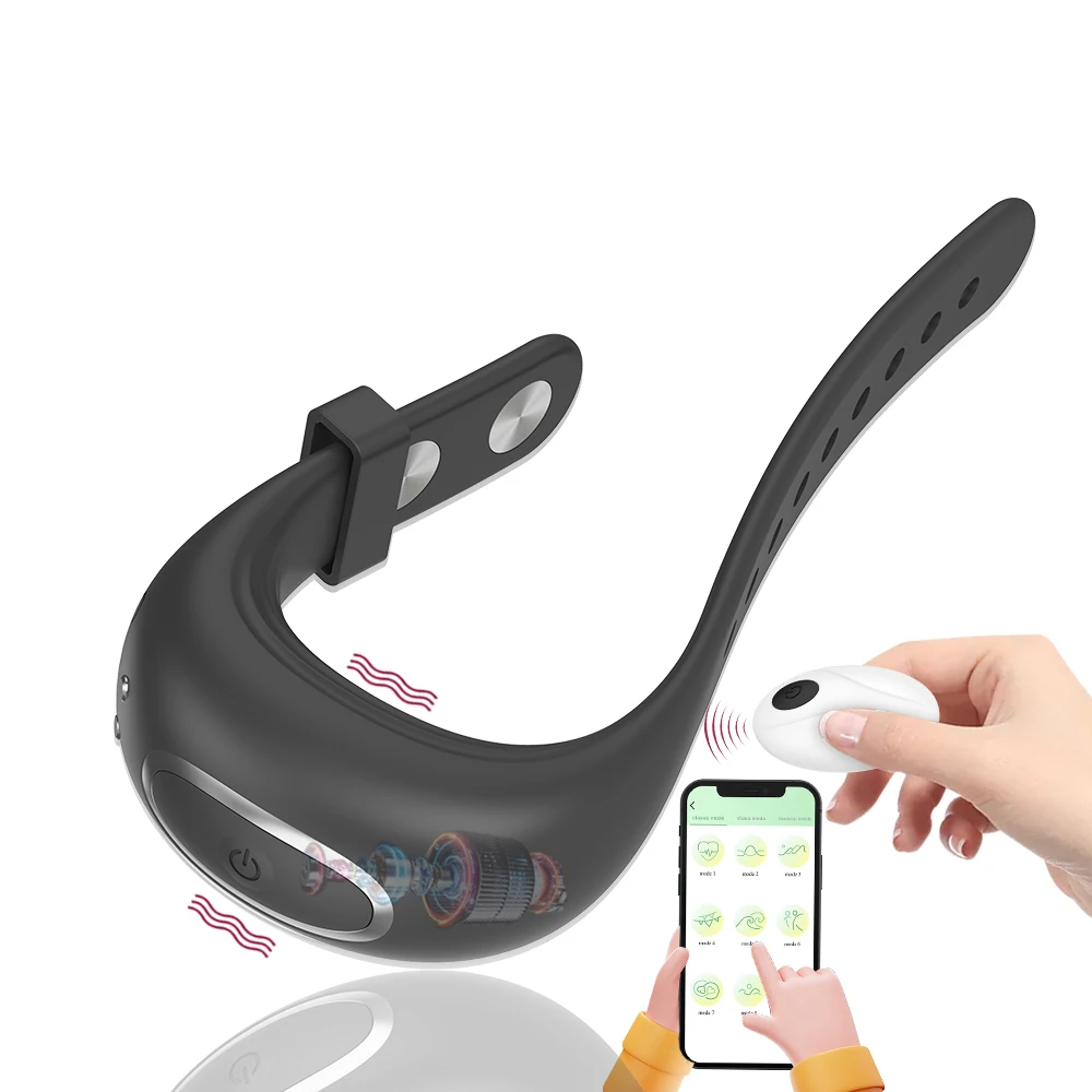 Hot selling adult toys wireless wearable vibrator pulse massage masturbation vibration lock ring for man