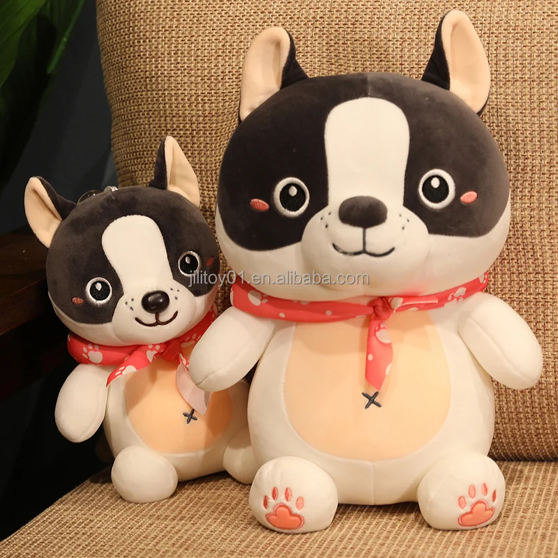 high quality baby soft plush dog toy custom pug husky dog plush toys stuffed pillow toys for kids