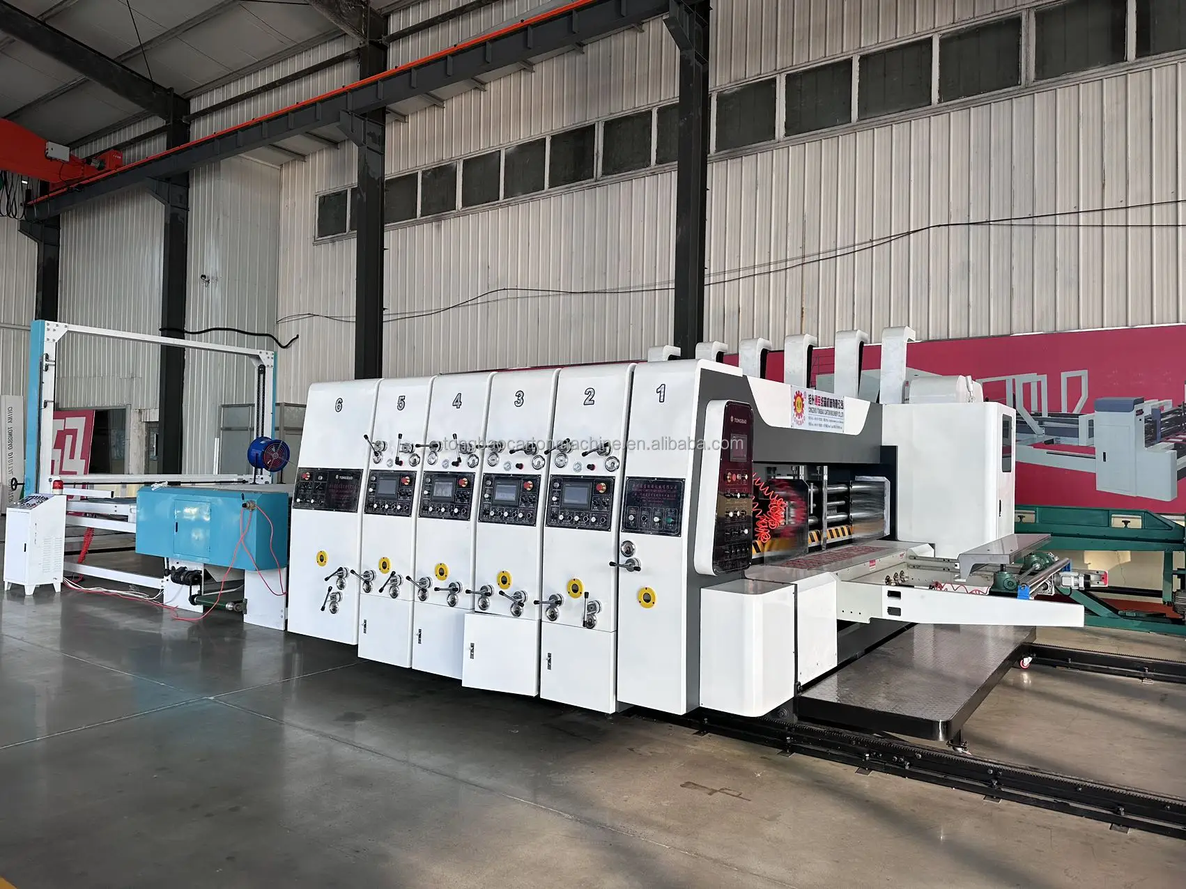 Lead edge feeder colors Flexo printer slotter rotary die cutter machine/corrugated carton box printing slotting die cutting