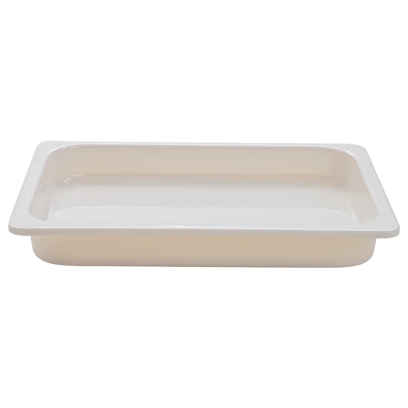 Guangzhou Tableware Unbreakable Easy Washing 1/2 Buffet Plate Plastic Tray With Compartments