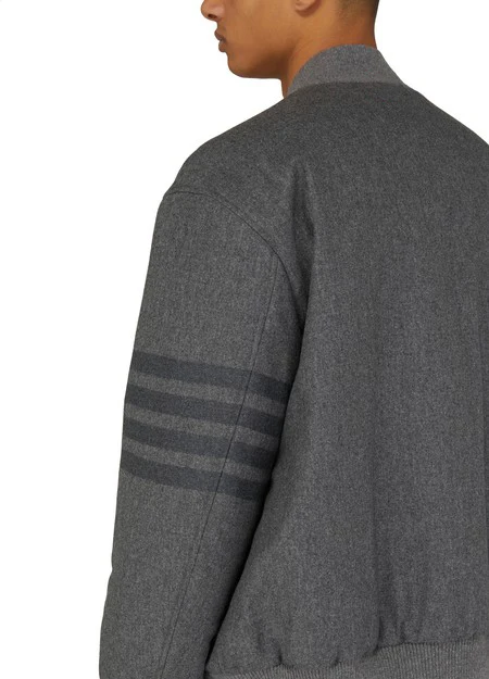 Customizable Baseball Letterman Jacket Grey All Wool Varsity Jacket With Zipper