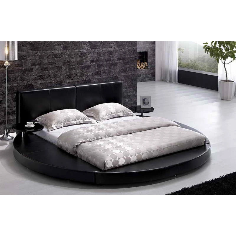 china manufactured home furniture luxury double round shaped bed