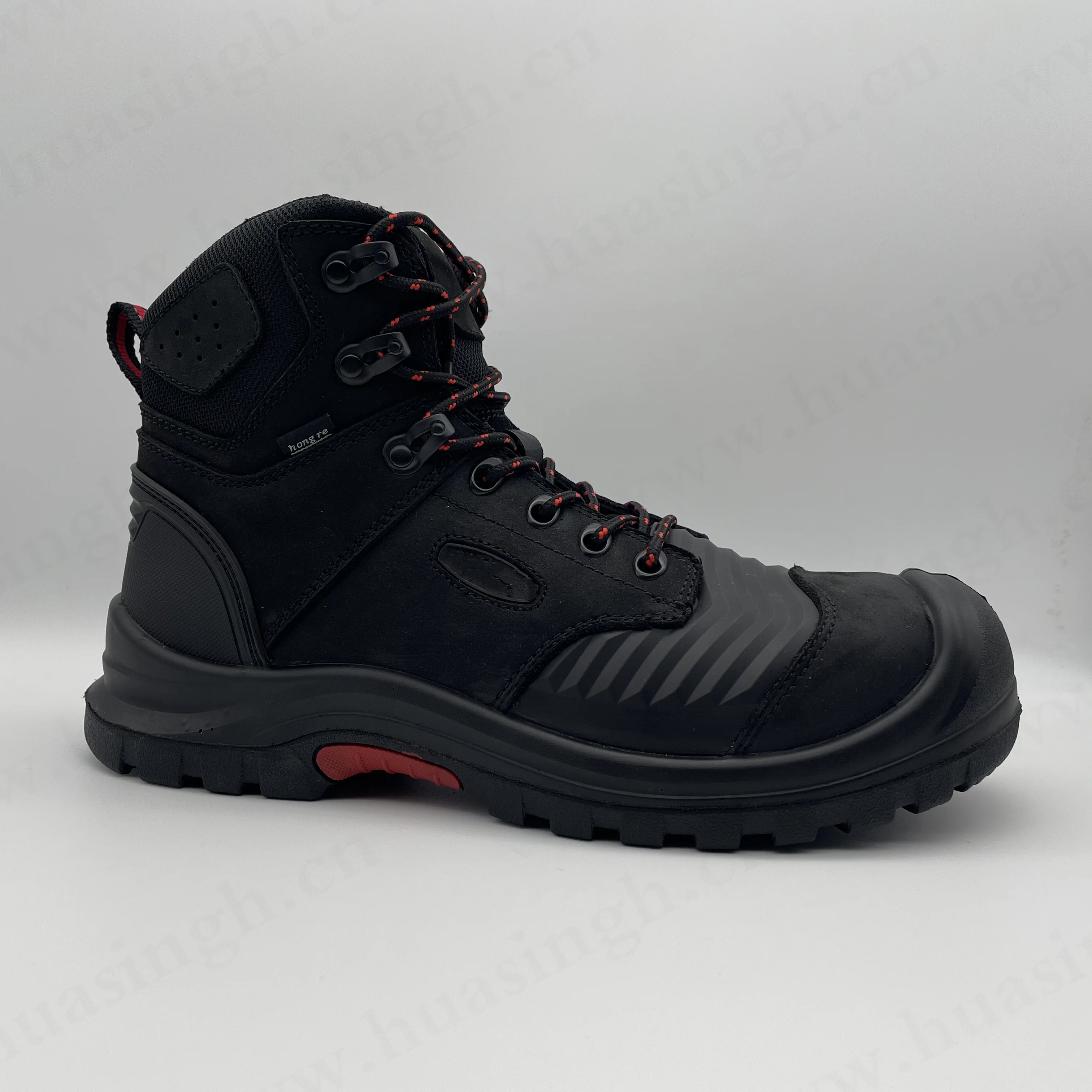XC,high quality rip-stop nubuck leather+TPU upper work safety shoes mining industrial protective cheap safety shoes HSB285