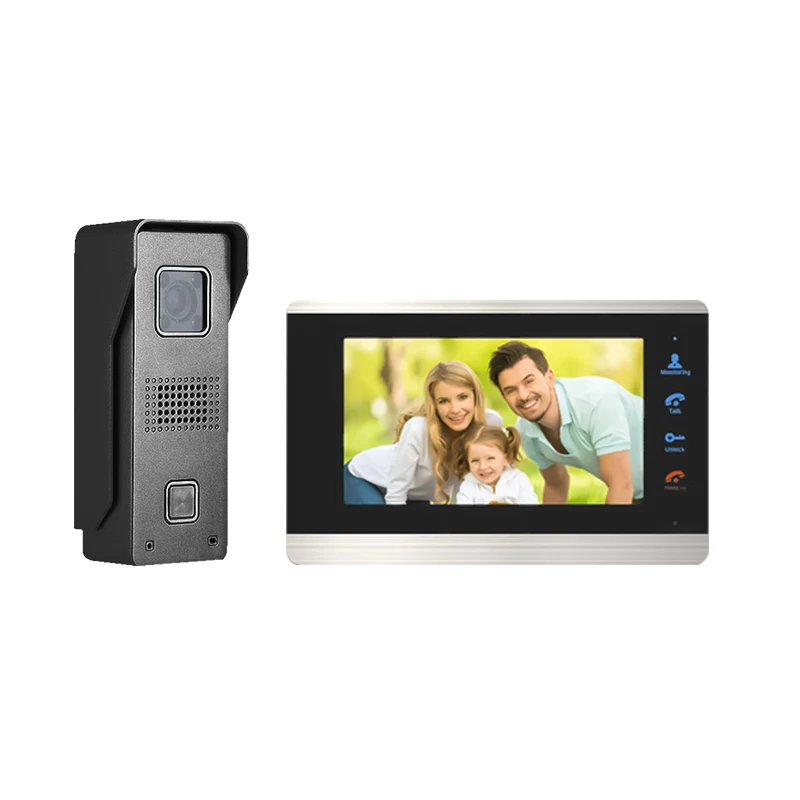 New Design Oem Multi Door Phone  Station  7 Color  Lcd Intercom System Ring Enabled Video Doorbell