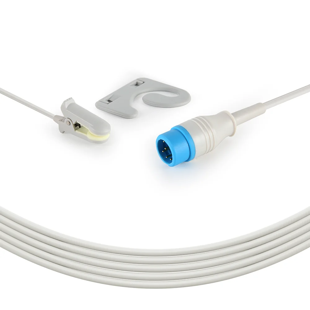 Многоразовый датчик Spo2 для Mindray BeneView T5/T8/Passport 12 взрослых зажим наушников кабель датчика 3 0 м медицинские аксессуары spo2
