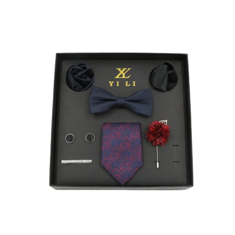 YiLi China Manufacturer Handmade Man Elegant Cravat Krawatte Tie Clip Set
