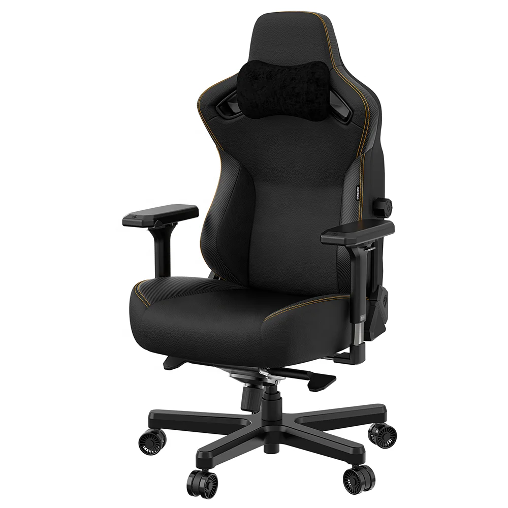 Singapore Malaysia Hot Selling Stock Ready AndaSeat Kaiser 3 Black Premium Gaming Chair Bonded PVC leather Silla Gamer