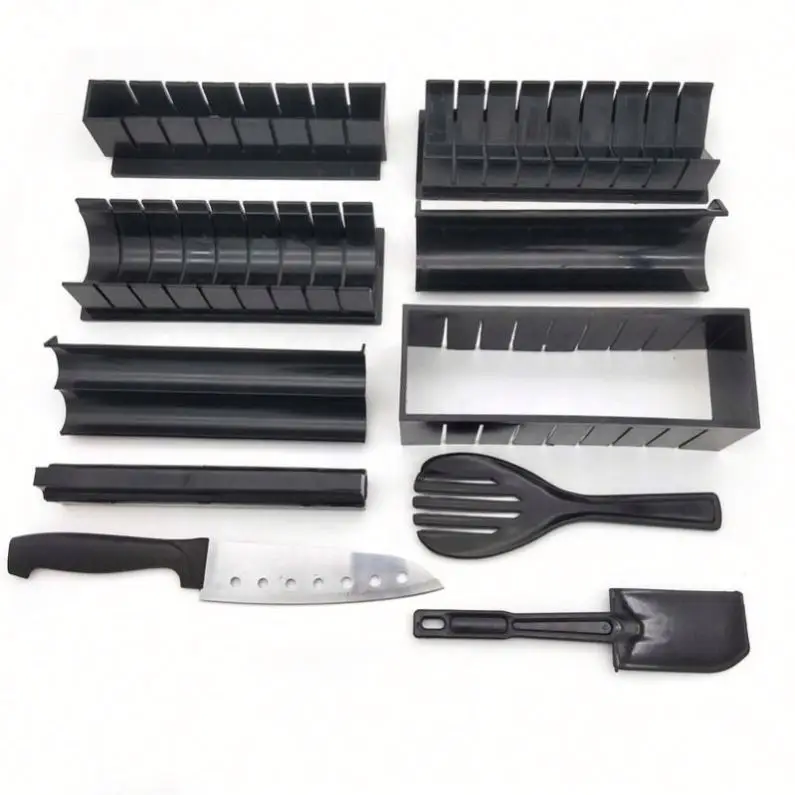 12Pcs/Set Sushi Maker Tools Rice Roll Balls Moulds Household Kitchen Handmade DIY Dishes Helper Kitchenware