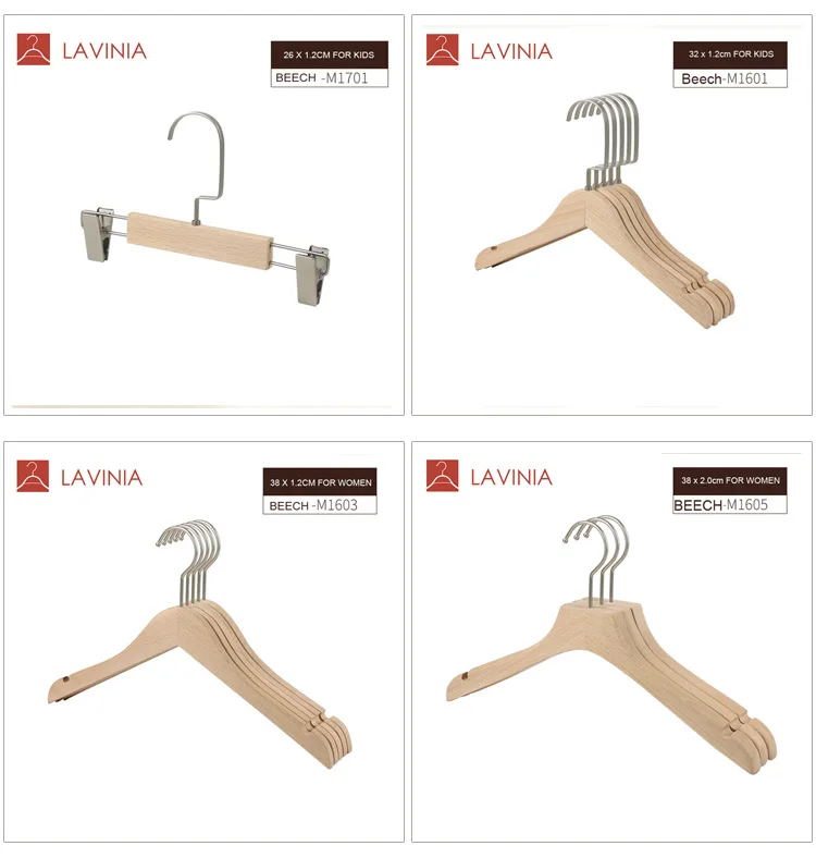 High Quality Fashion Hook Nature Kids Hanger custom coat hanger beech wood