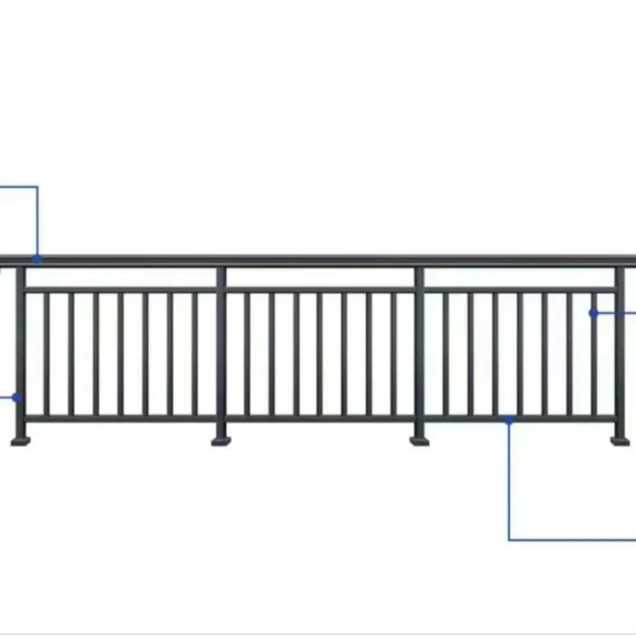 Balcony railing with square step pipe,wholesale aluminum step railing,High quality outdoor railing for steps suppliers
