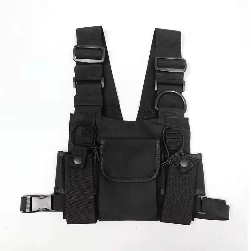 Unisex Tactical Chest Bag Streetwear Functional Chest Rig Bags Fashion Multifunction Cool Vest Hip Hop Bag Chest Pack Kanye West