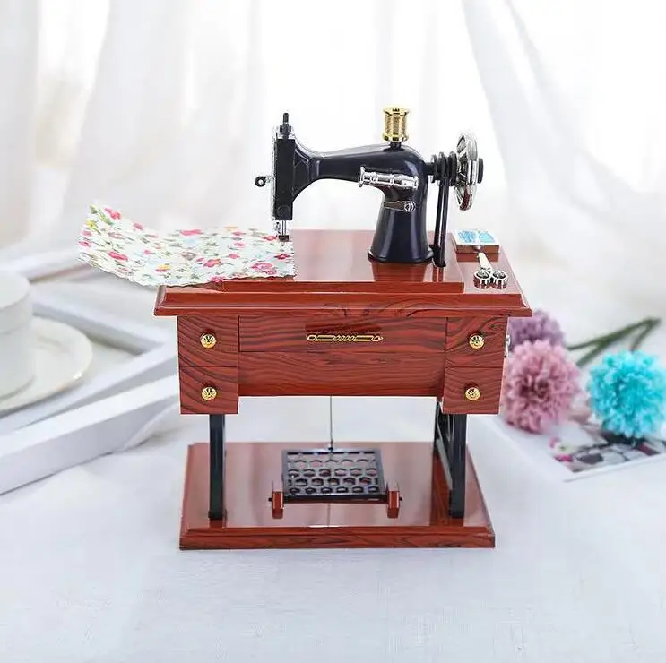 Musical Sewing Machine Music Box Vintage Look
