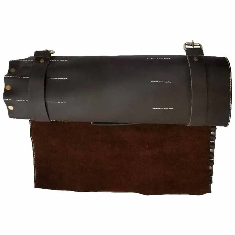 Genuine Leather Knife Roll  Storage Knife Bag Handles Carry Case Kitchen Travel Bag Knives Holder