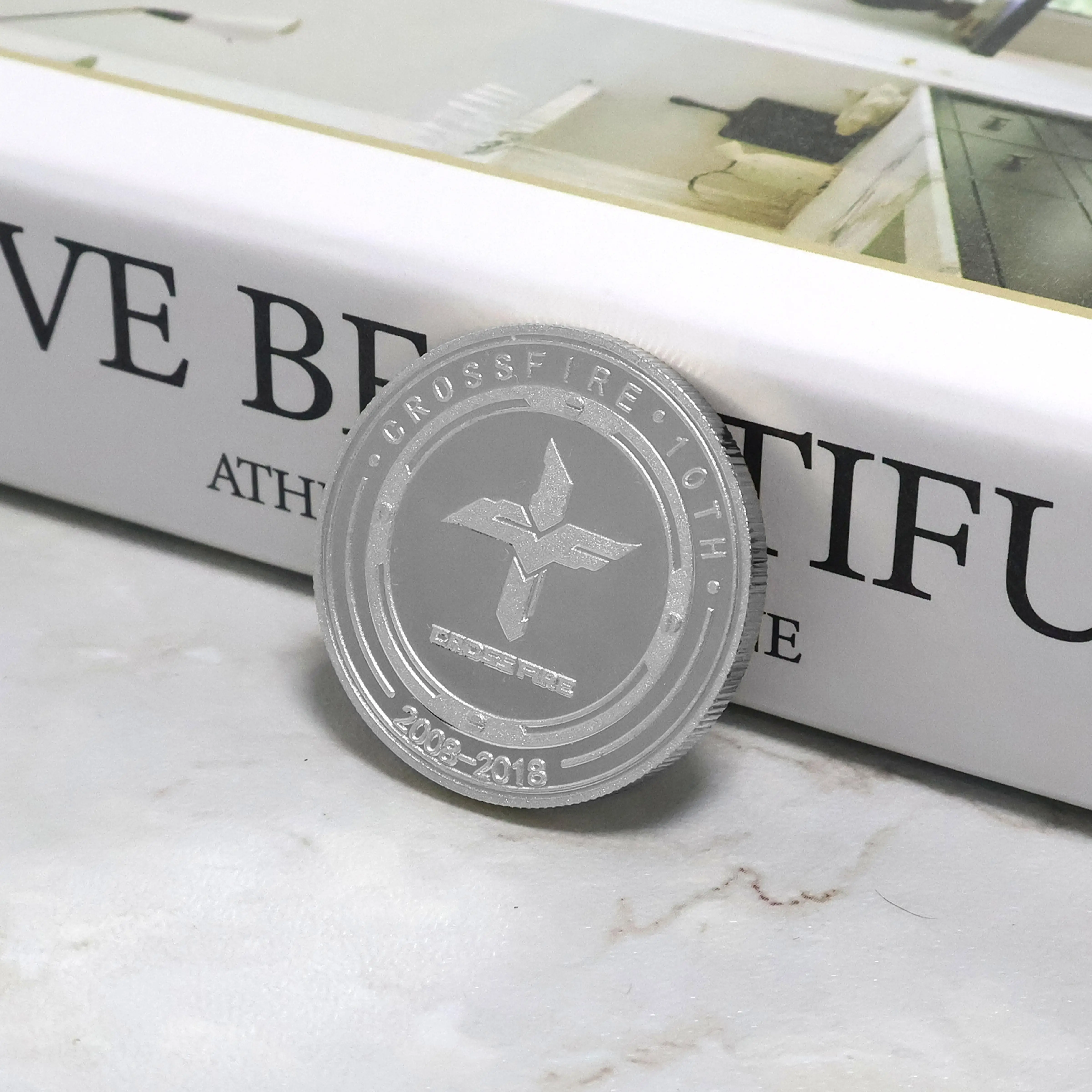 wholesale custom 1oz 999 Fine Silver double side embossed Metal Commemorative Maya Mexican Coin with arylic case