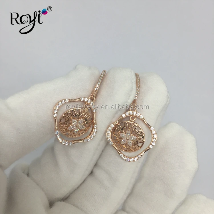 Royi New Style silver earrings 925 sterling White CZ Stone earrings women