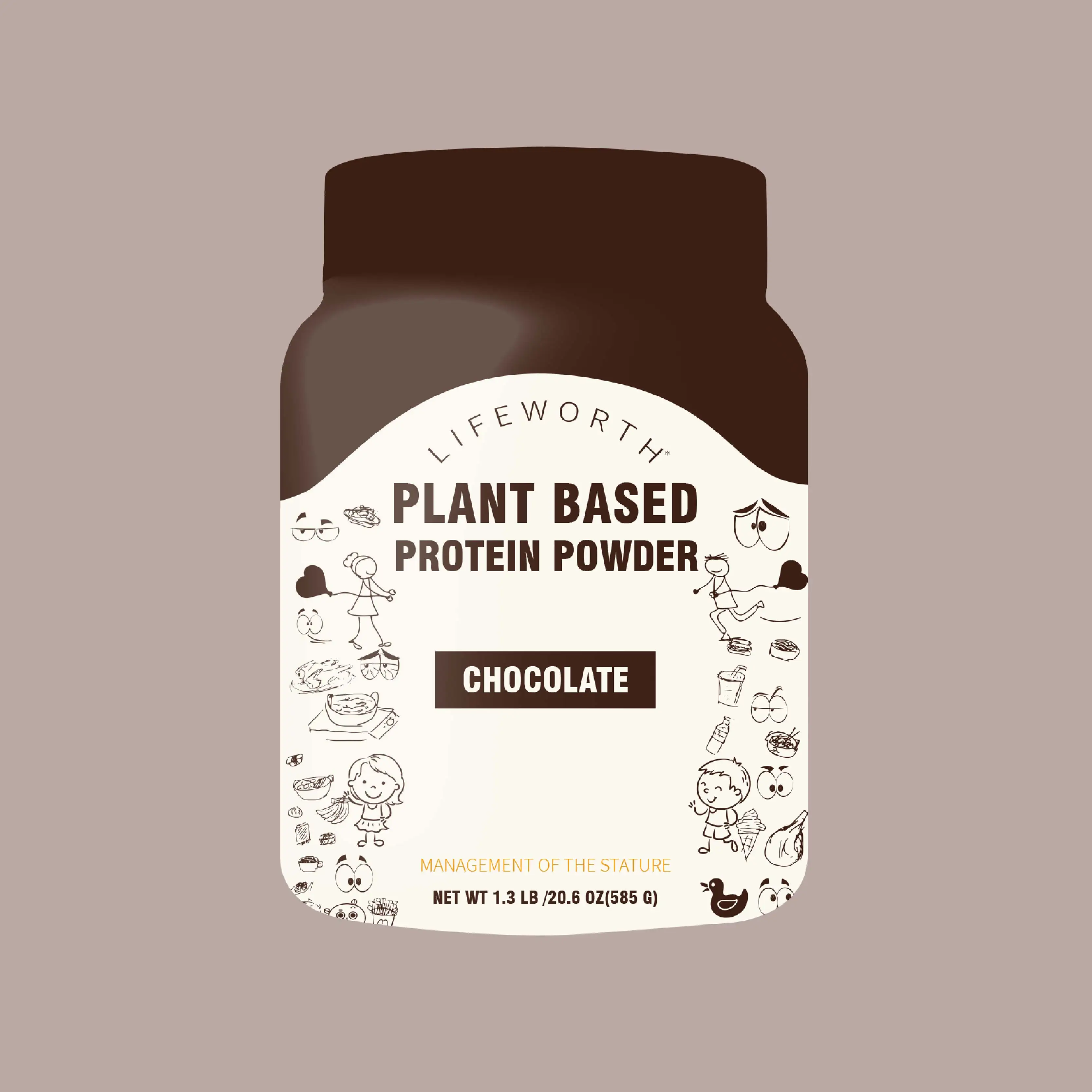 Lifeworth losing weight chocolate peanut butter flavor quinoa seeds pea protein isolate plant based protein  powder