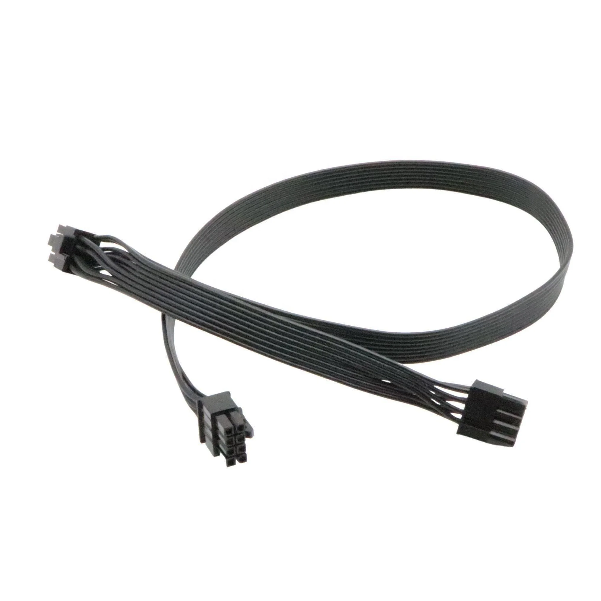 60cm Black PCI Express 8pin To Dual 6+2Pin Power Supply Cable PCIE 8 Pin 1 To 2 Spliter Power Graphics Module Cable