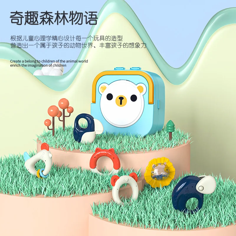 HY Toys Cross-border E-commerce Teeth Rattle Baby Toy Boiled Hand Soothing Bite 0-12 Months