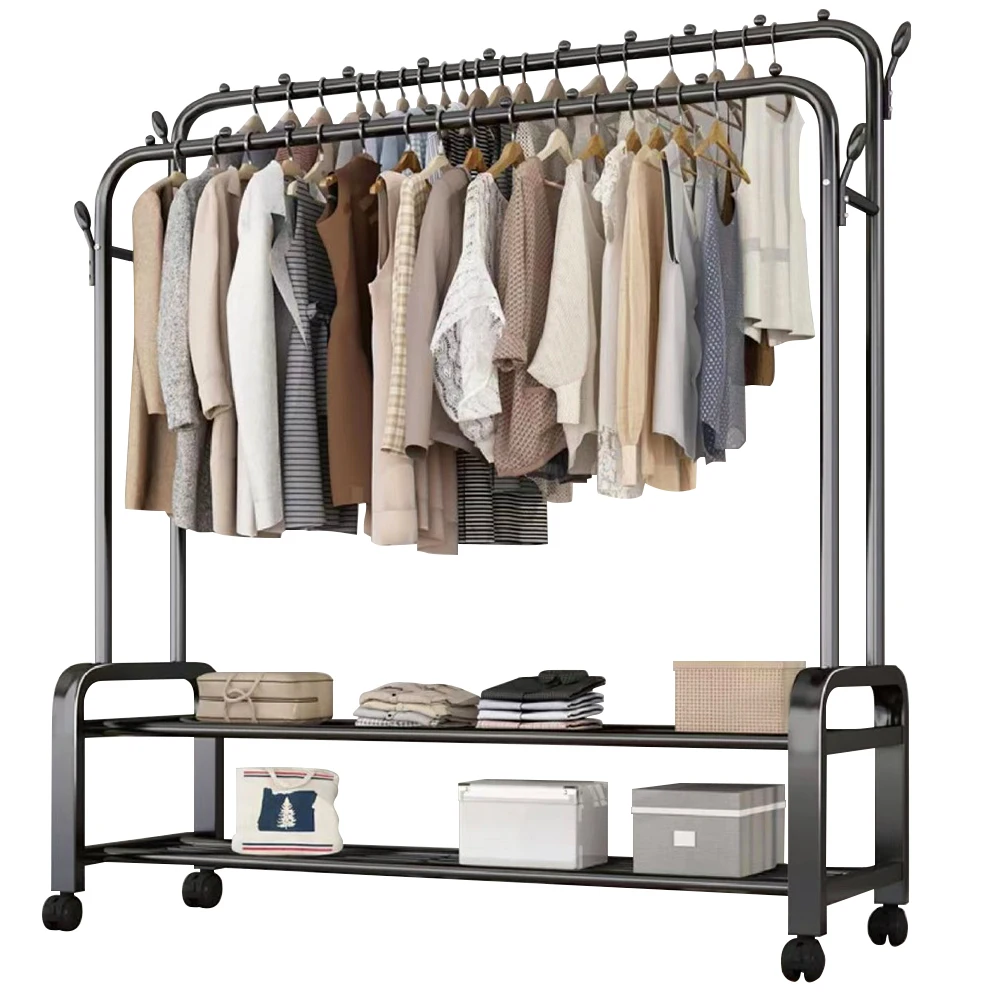 Removable clothes dryer Storage space Clothes dryer Bedroom Home clothes dryer with side hooks