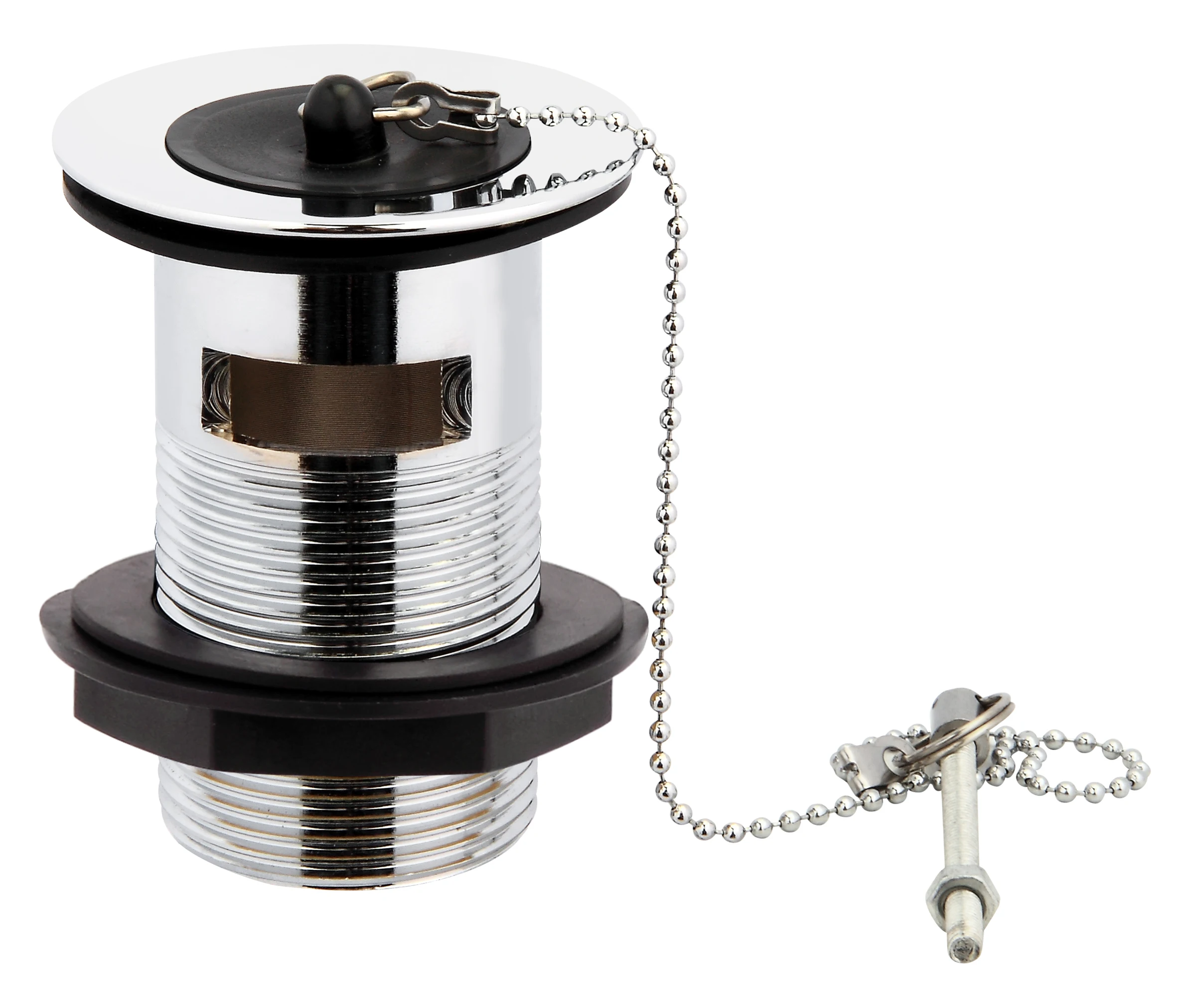 Factory Sales Brass Pop Up Waste Brass Siphon With For UK Plastic Nut Plug Drain Shower Cubicle